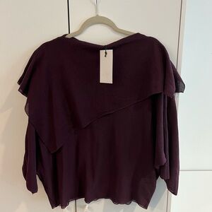 NWT - Zara Deep Purple Layered Knit Top